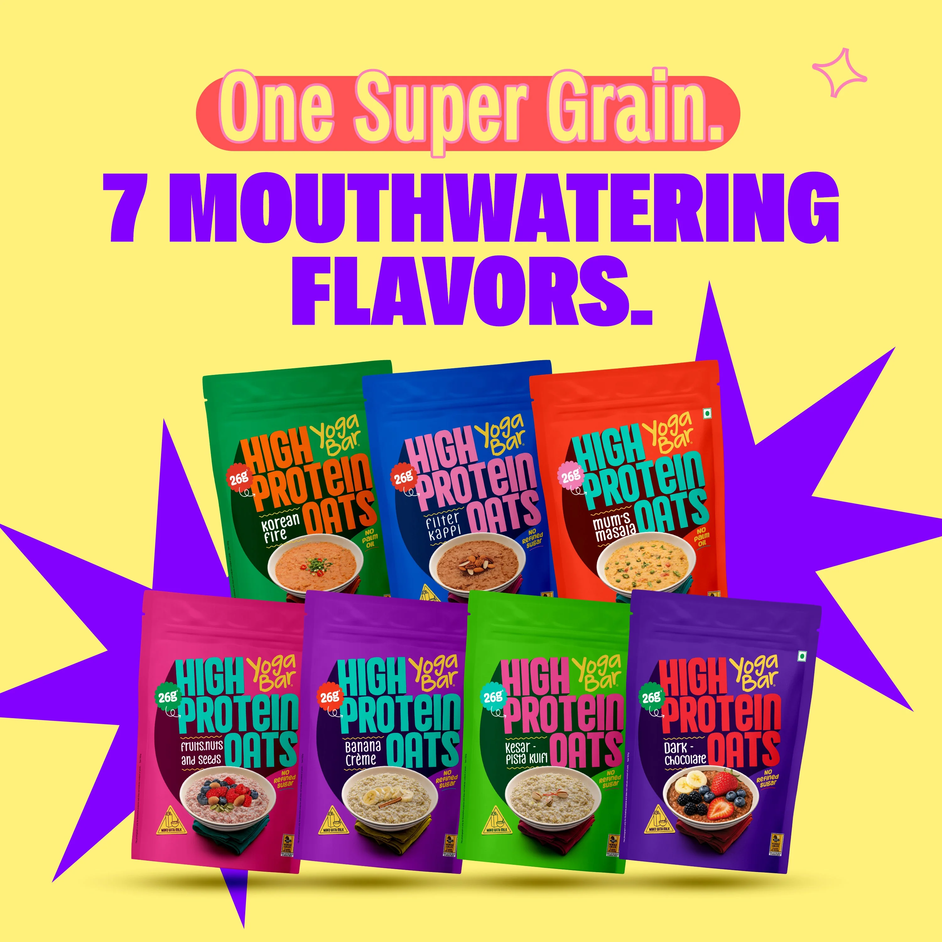 26g High Protein Oats Variety Pack - 7 flavours 330g - Image 6