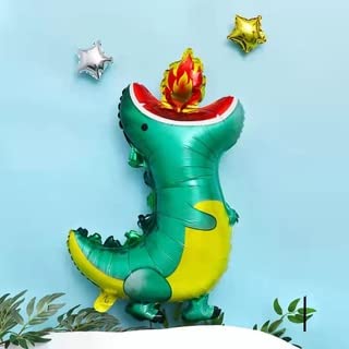28 Inch Blue Happy Birthday Dragon Combo Foil Balloon Set (Pack of 5) - Image 2