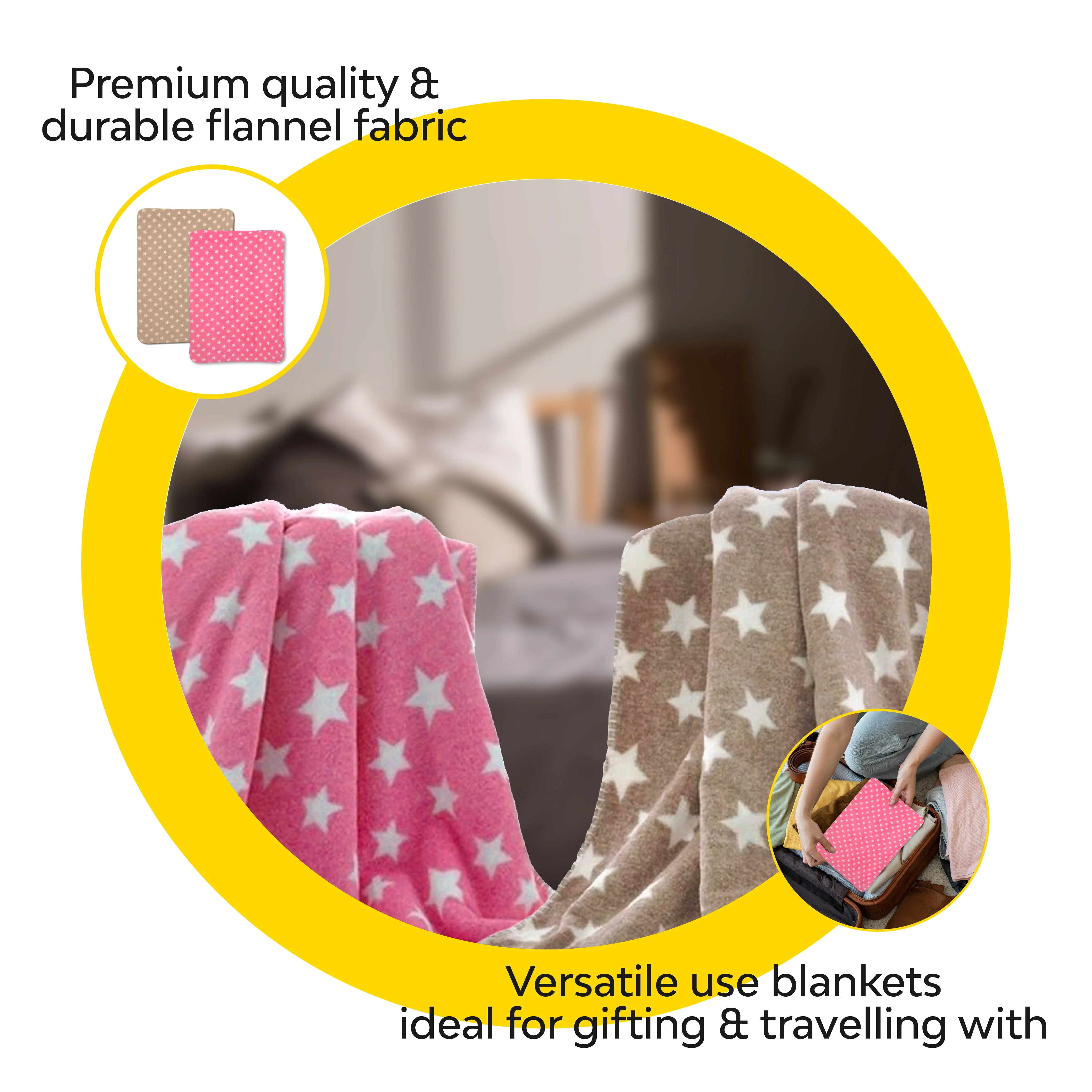 3-In-1 Flannel Swaddle Blanket | Set Of 2 - Image 16