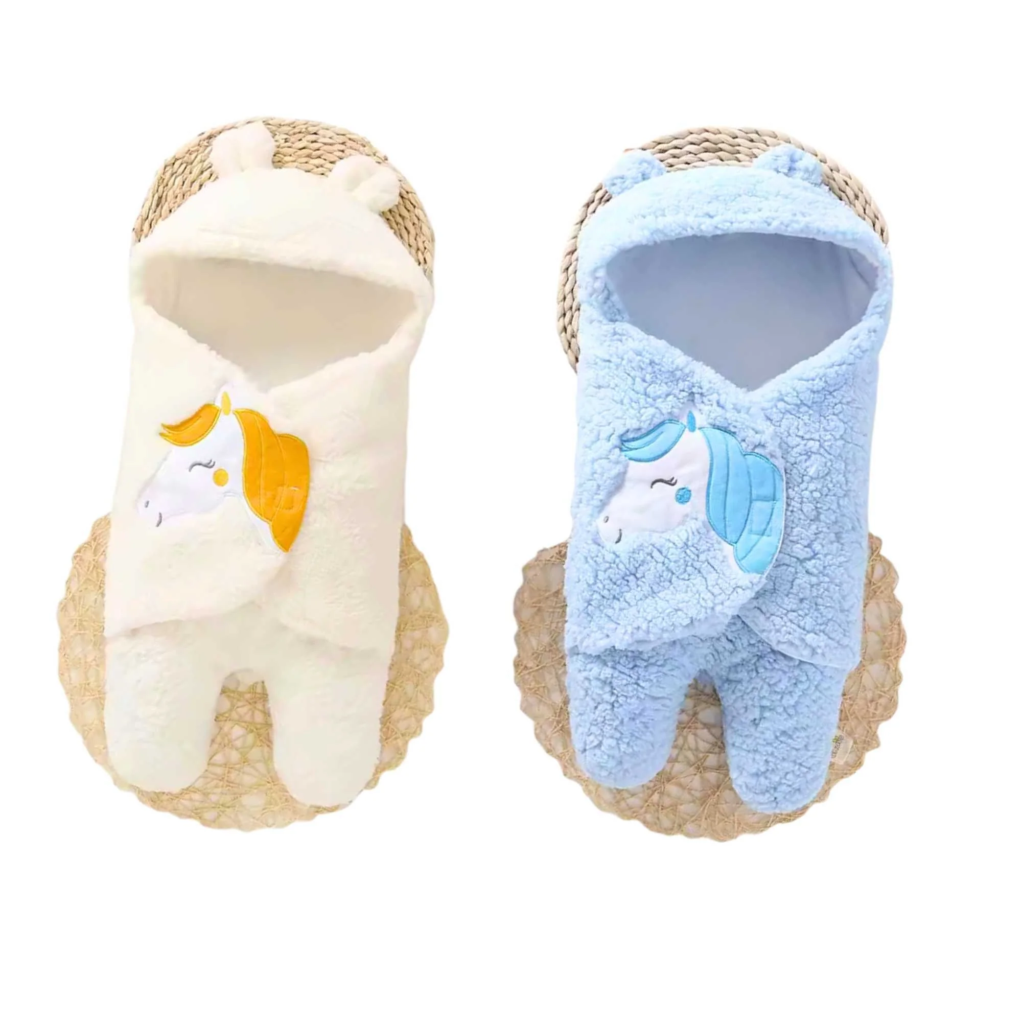3-In-1 Fleece Unicorn Hooded Wrap With Velcro Lock | Set Of 2 - Image 29
