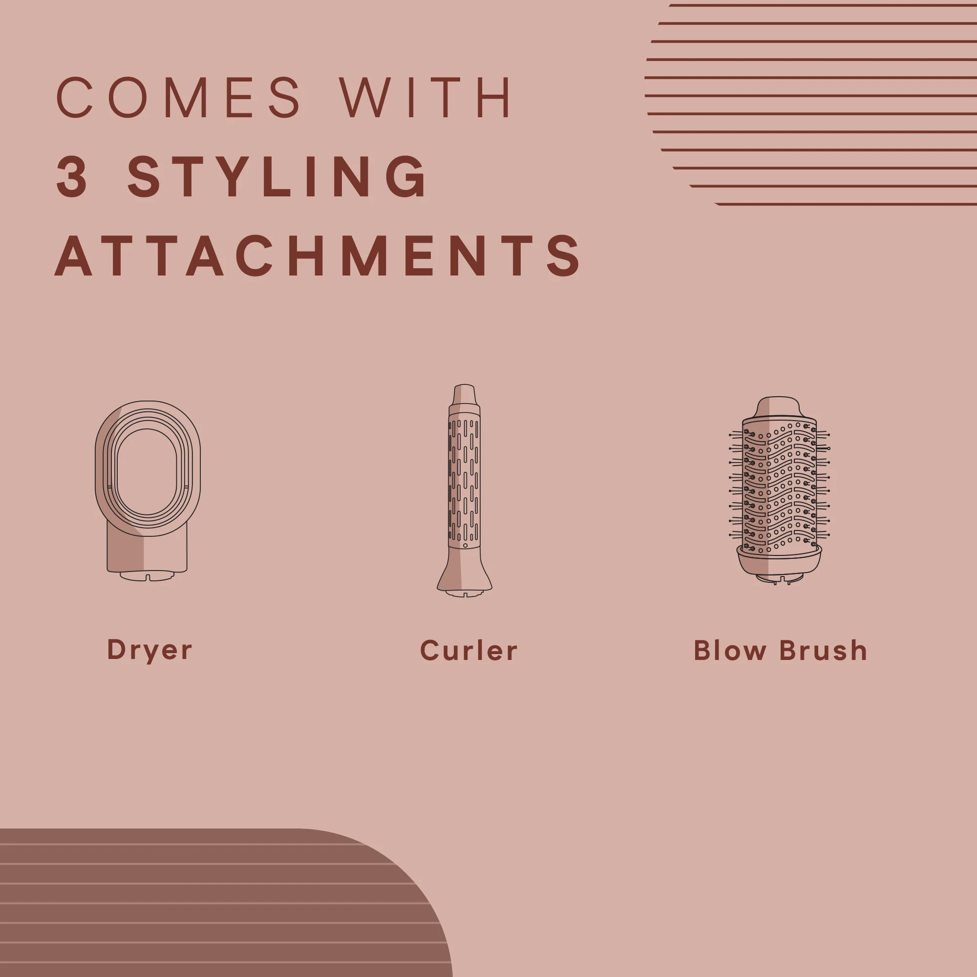 3 in 1 Hair Blow Brush - Image 5