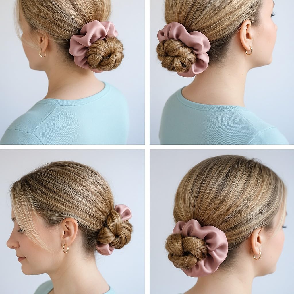 3 Mulberry Hair Scrunchies - Image 5