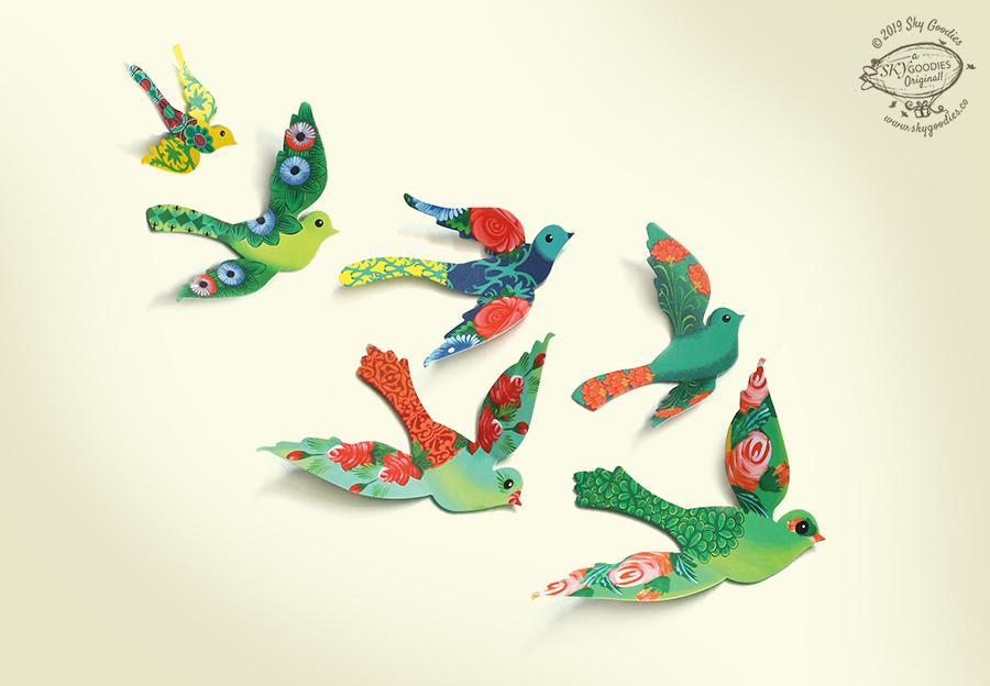 3 Packs of 24 Decorative Paper Birds - 72 Birds - Image 3