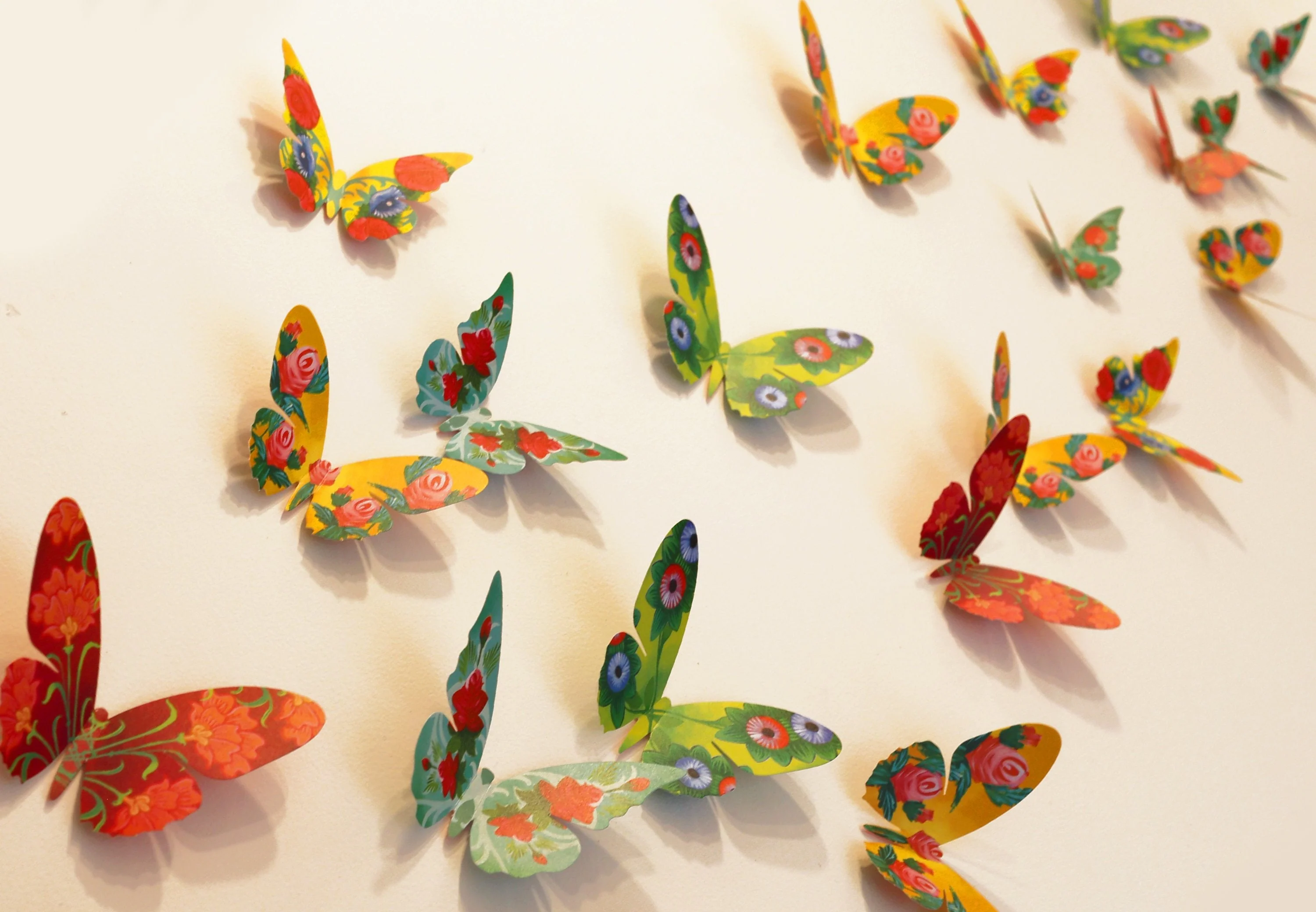 3 packs of 24 Decorative Paper Butterflies = 72 Butterflies - Image 2