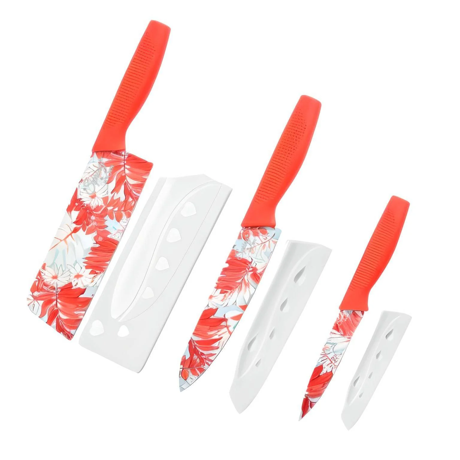 3-Piece Multipurpose Knife Set with Sheaths – Kitchen, Chef, and Fruit Knives - Image 8