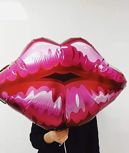 30 Inch Pink Lip Foil Balloon - Image 2