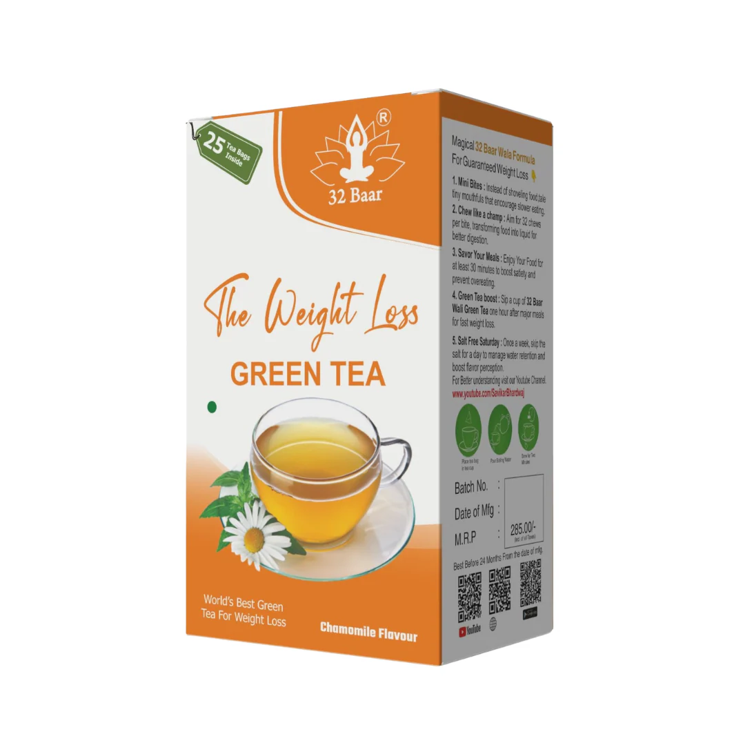 32 Baar Pack Of 2 Chamomile Green Tea Bags ( Total 50 Tea Bags) - Image 3