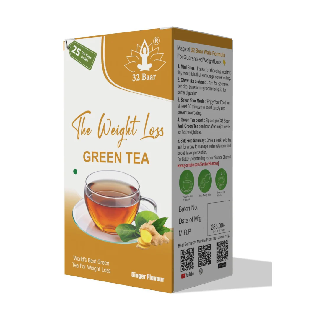 32 Baar Pack Of 2 Ginger Green Tea Bags - Image 3