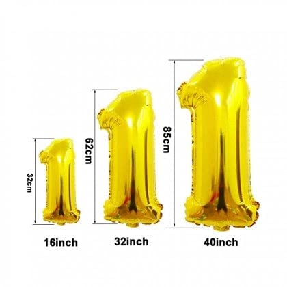32 Inch Solid 1 Number Silver Foil Balloon - Image 3