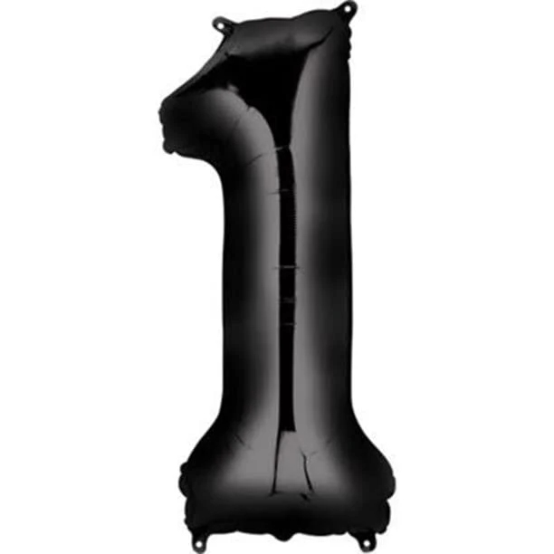 32 Inch Solid 17 Number Black Foil Balloon - Image 2