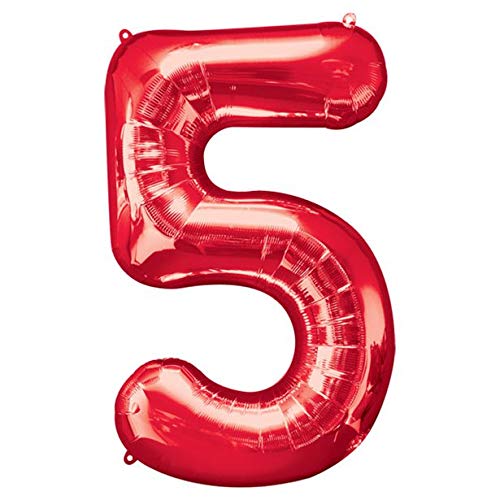 32 Inch Solid 25 Number Blue Foil Balloon - Image 3