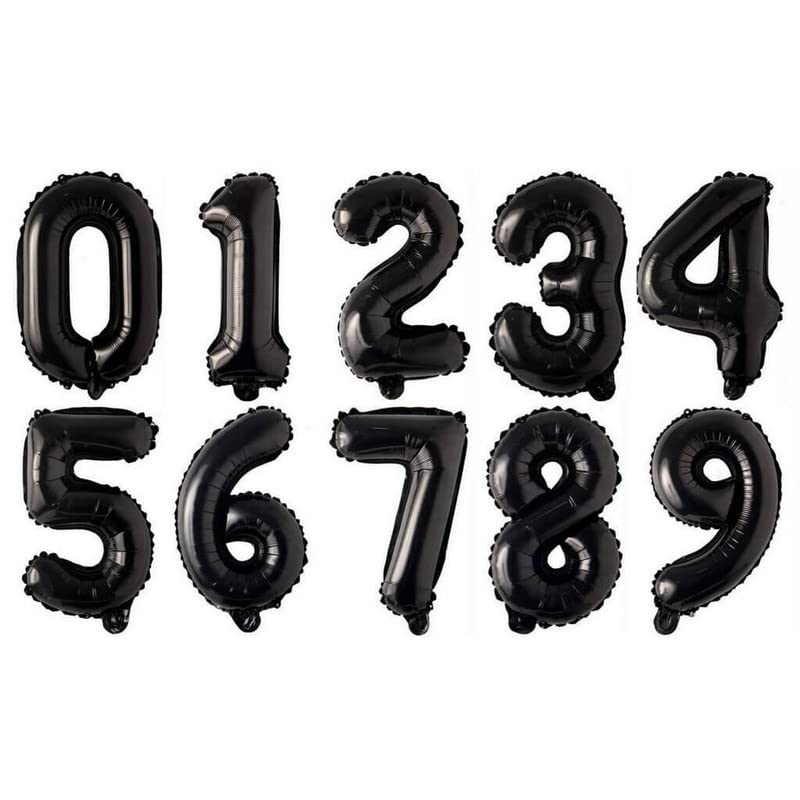 32 Inch Solid 45 Number Black Foil Balloon - Image 4