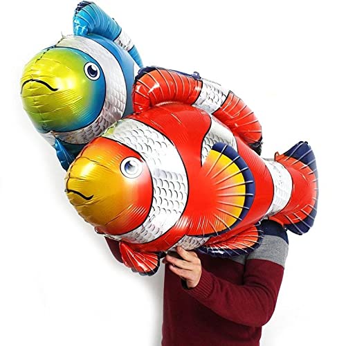 36 Inch X 20 Inch Red Big Clown Fish Foil Aluminium Balloon - Image 3