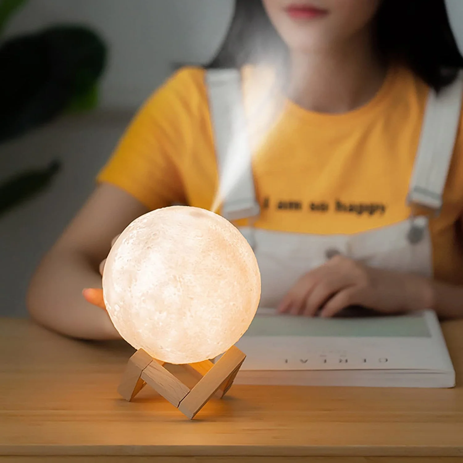 3D 2 in 1 LED Printed Moon Lamp & Aroma Diffuser (1 Pc) - Image 8