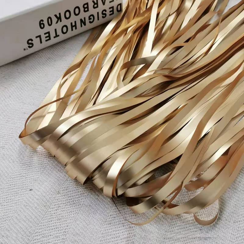3ft x 6ft Dark Gold Matt Finish Chrome Foil Fringe Curtains