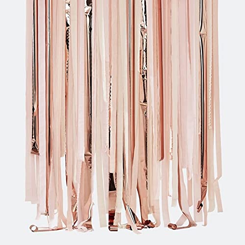 3ft x 6ft Metalic Fringe Foil Curtain With Rose Gold And Black Color (Pack of 2) - Image 3