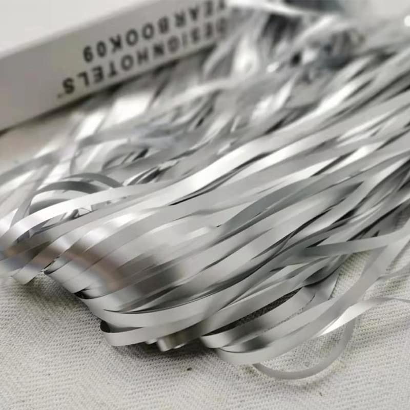 3Ft x 6Ft Silver Chrome Foil Fringe Curtains (Pack of 4)