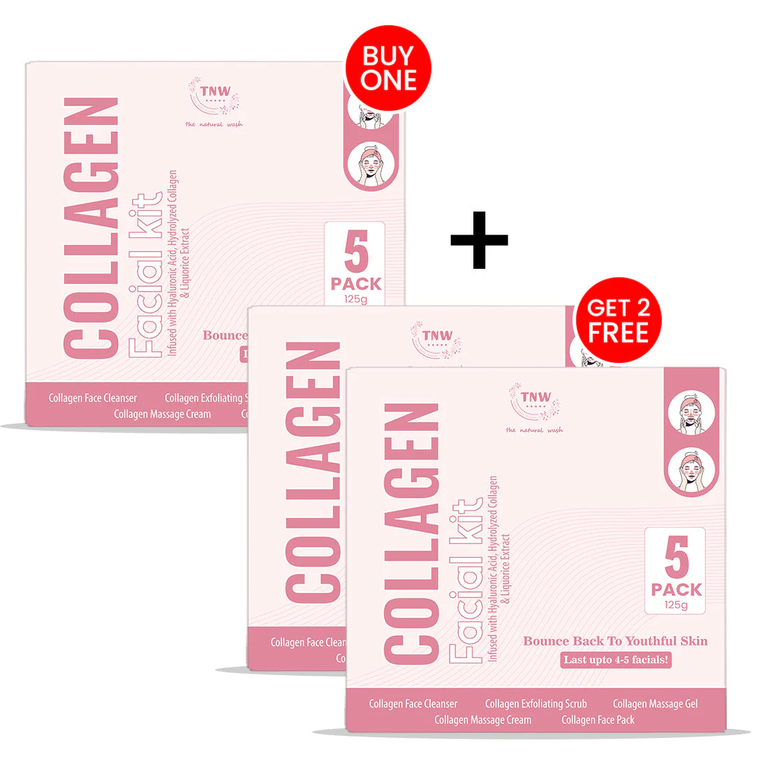 3x Combo of Collagen Facial Kit (Cleanse| Exfoliate |Hydrate| Massage | Nourish) - Image 8