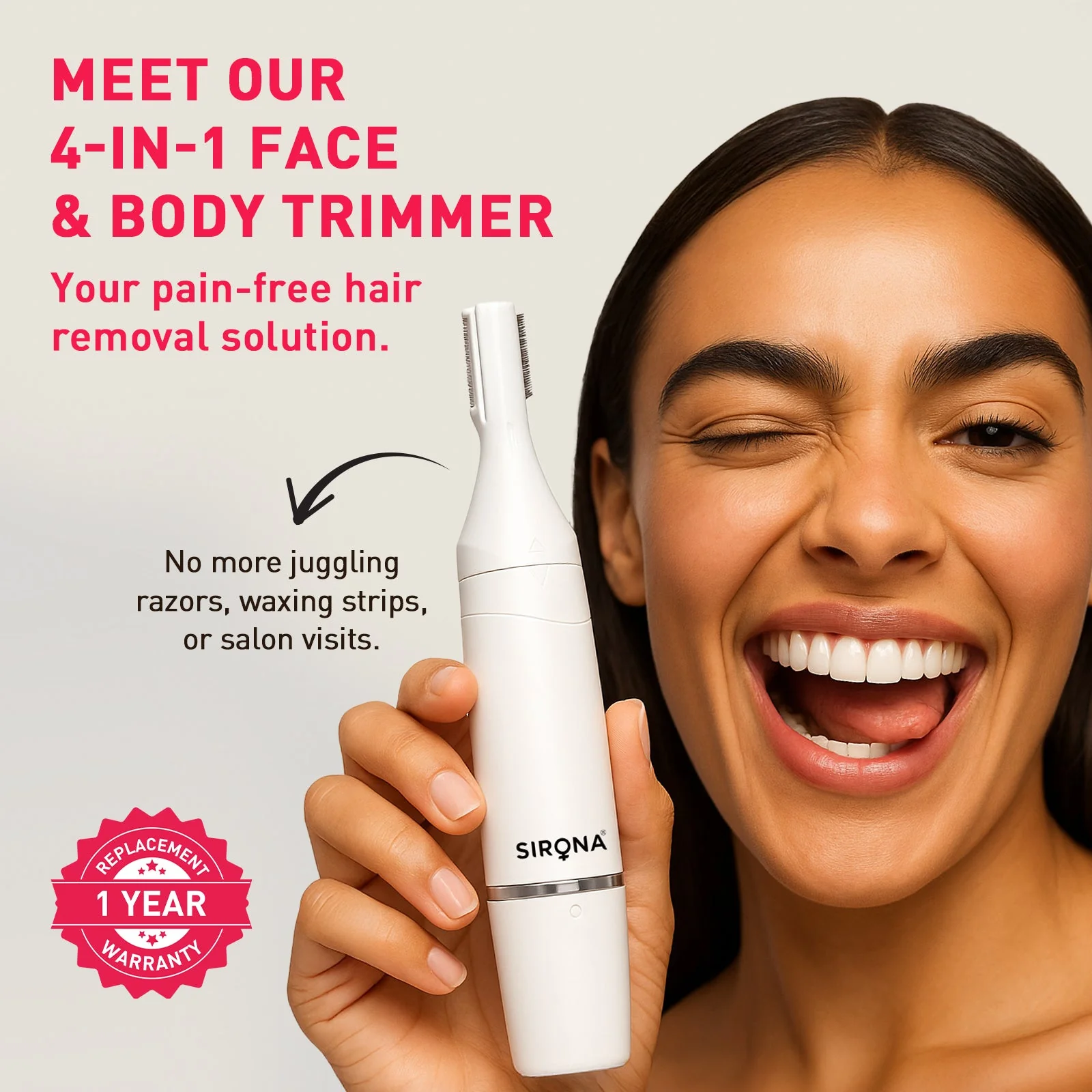 4-in-1 Face & Body Trimmer for Women - Image 3