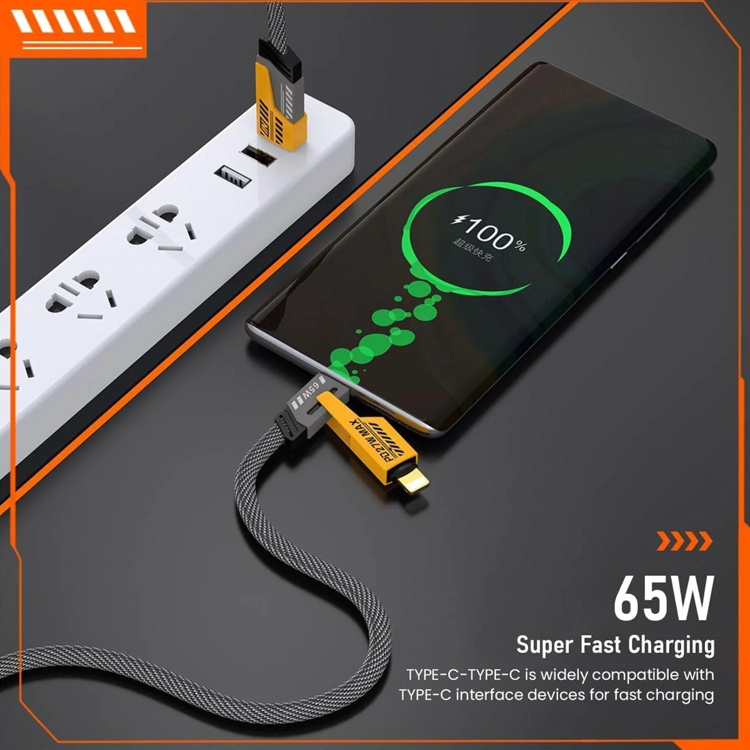 4 in 1 Fast Charging Cable (1 Pc / Loose) - Image 3