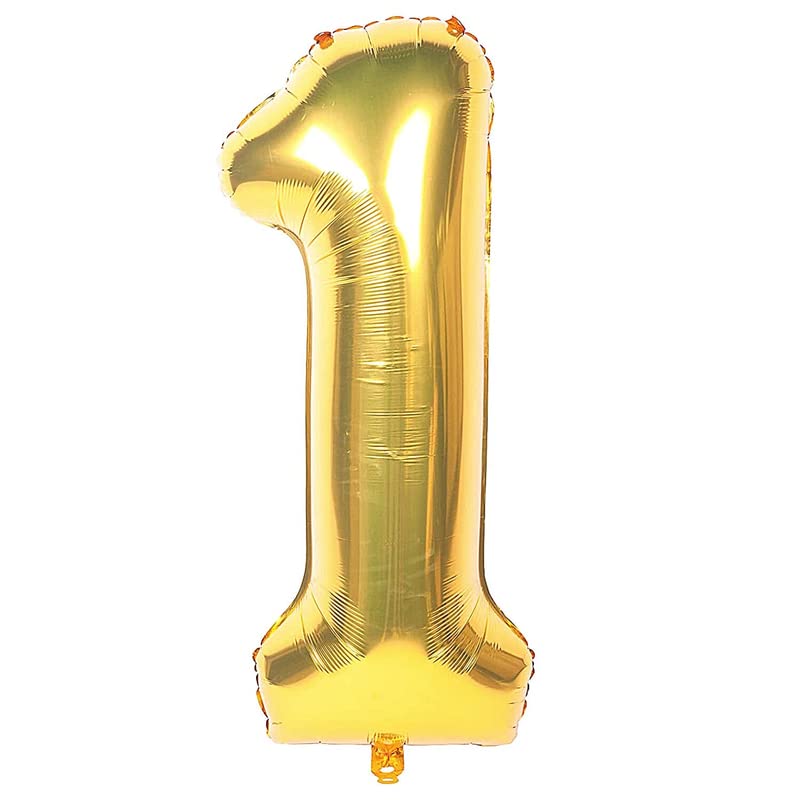 40 Inch Solid 1 Number Gold Foil Balloon