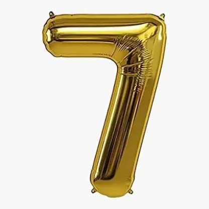 40 Inch Solid 7 Number Gold Foil Balloon