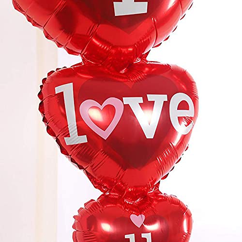 40 Inch Tall Red Heart Shape I Love You Foil Balloon (Pack of 3) - Image 4