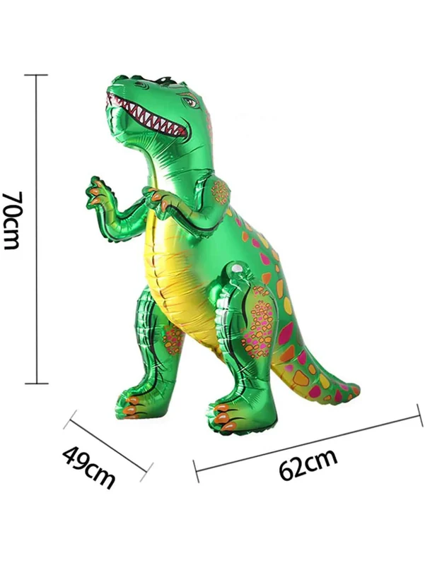 40 Inch x 20 Inch Standing Dinosaur Shaped Foil Balloon (Green) (Pack of 1) - Image 2