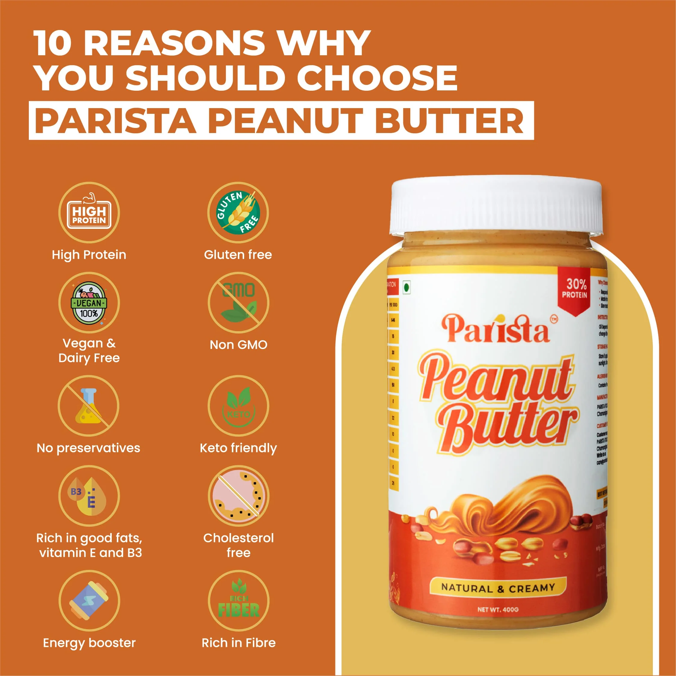 400G Natural & Creamy Peanut Butter - Image 4