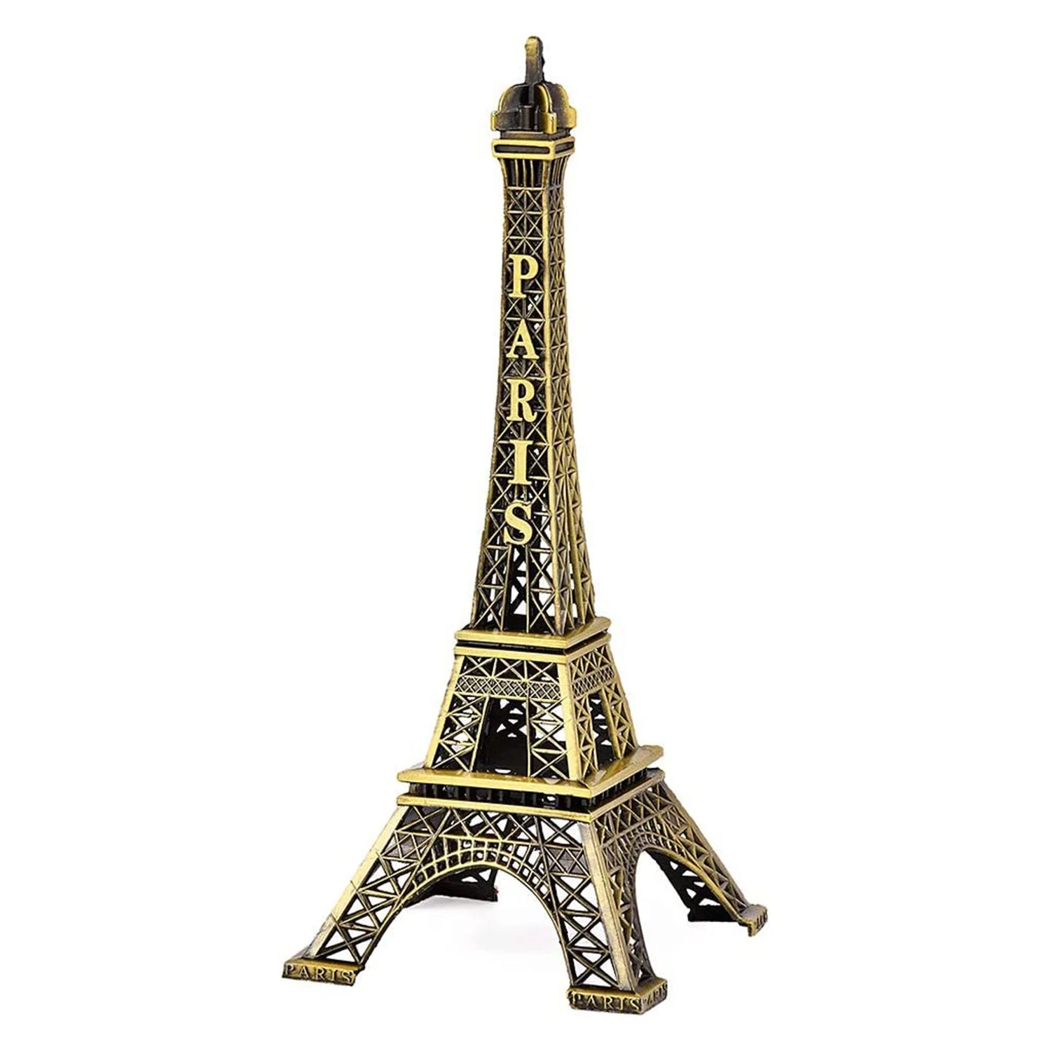 4733 Antique Finish 3D Metal Paris Eiffel Tower Metal Craft Famous Landmark Building Metal Statue, Cabinet, Office, Gifts Decorative Showpiece. - Image 4