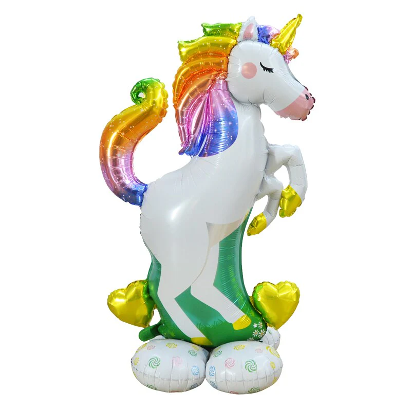 48 Inch Standing Unicorn 4D Foil Balloon (Multicolor) (Pack of 1)