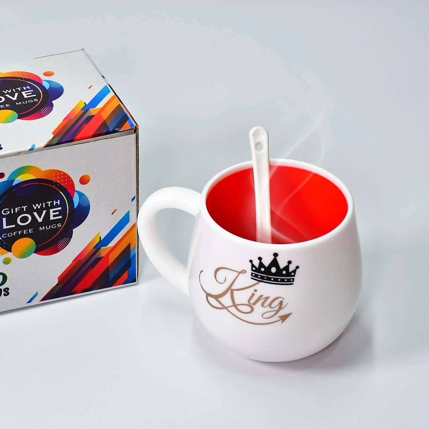 4975 Multi design coffee Mug With Spoon and box packing. Ceramic Mugs to Gift your Best Friend Tea Mugs Coffee Mugs Microwave Safe. - Image 6