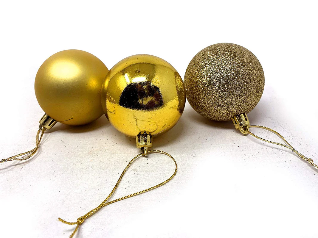 4cm Christmas Balls Pack of Golden Color (Pack of 10) - Image 8