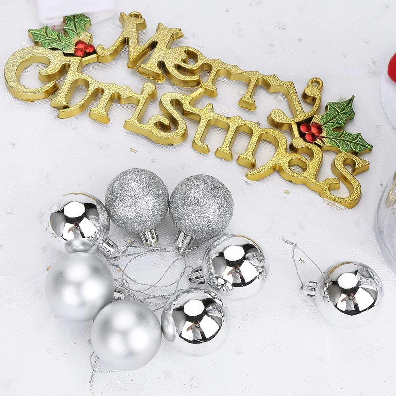 4cm Christmas Balls Pack of Silver Color (Pack of 10) - Image 3