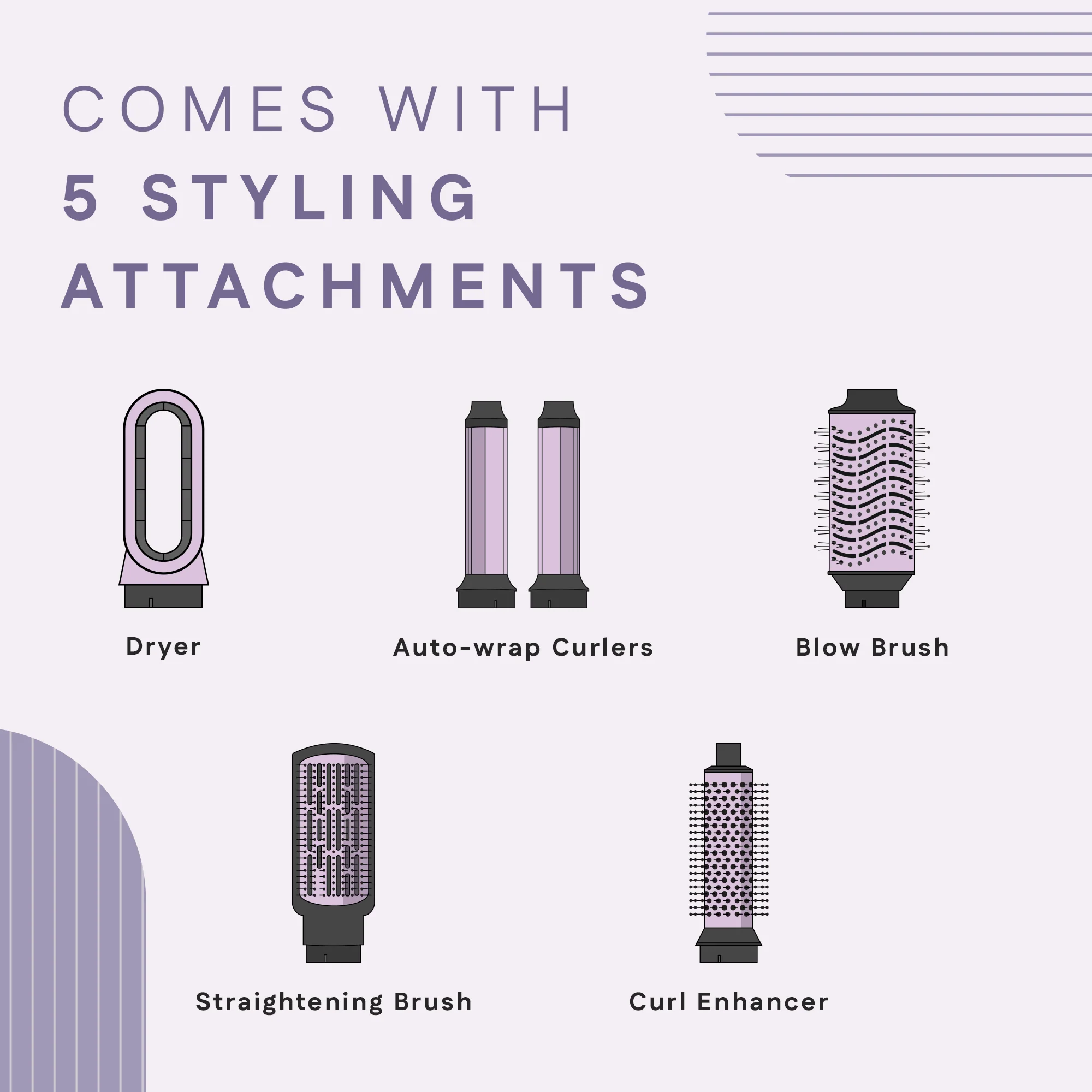 5 in 1 Hair Blow Brush - Image 3
