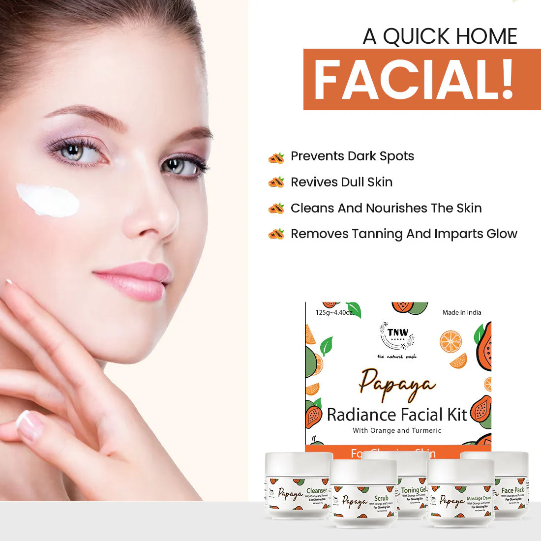 5 Time Use Papaya Facial Kit for Radiant & Glowing Skin B3P1 - Image 4