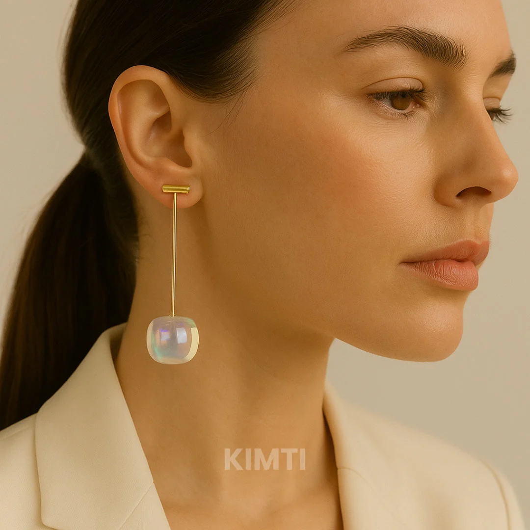 50 Shades of Grey White Drop Earring — Buy Any 5 for Rs. 599 - Image 2