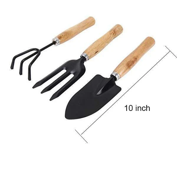 Gardening Tools - Hand Cultivator, Small Trowel, Garden Fork (Set of 3) - Image 3