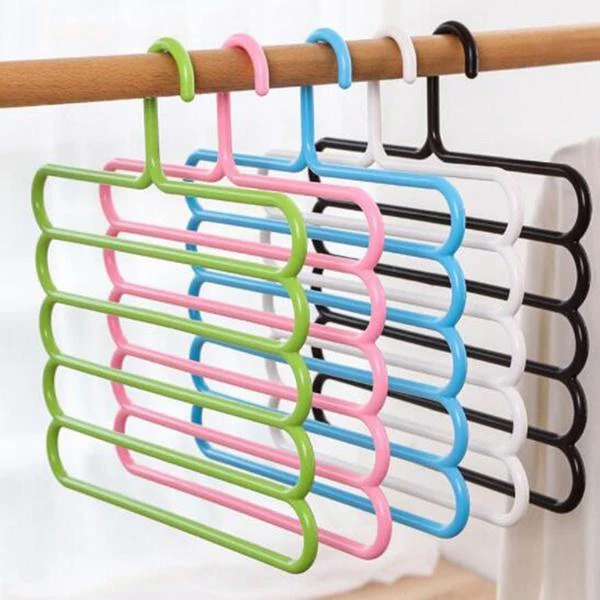 in 1 Multipurpose Plastic Hanger, Assorted (5-Layer) - Image 5