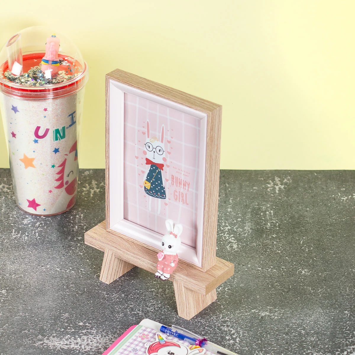 6 inch wooden Photo Frame with Cute Rabbit - Image 2