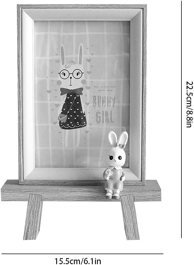6 inch wooden Photo Frame with Cute Rabbit - Image 4