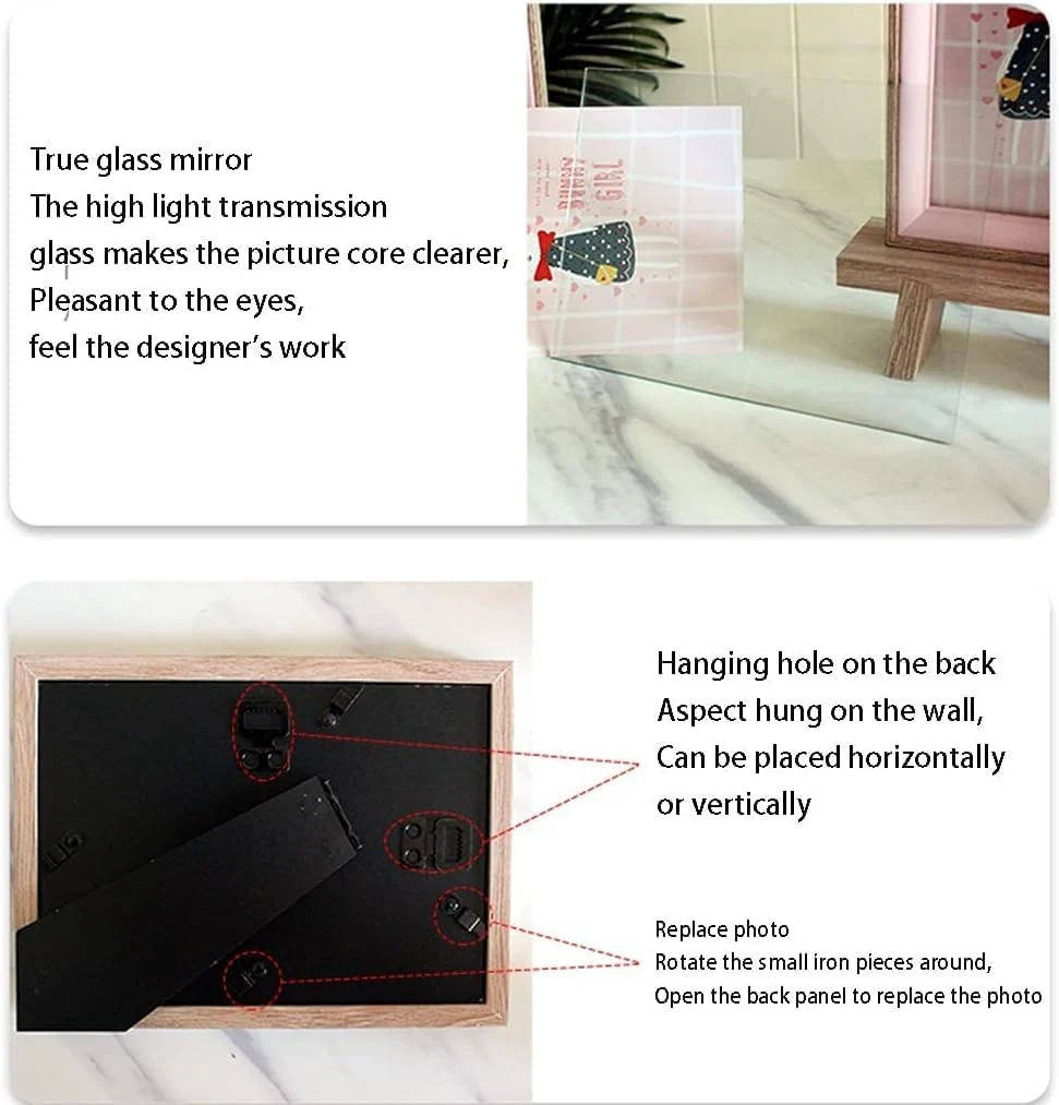 6 inch wooden Photo Frame with Cute Rabbit - Image 5