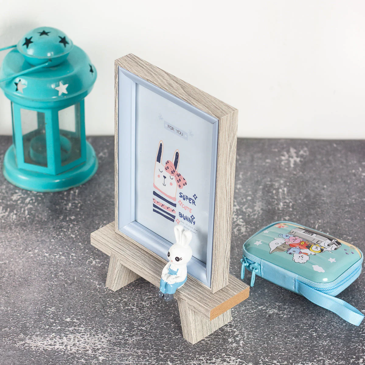 6 inch wooden Photo Frame with Cute Rabbit - Image 2