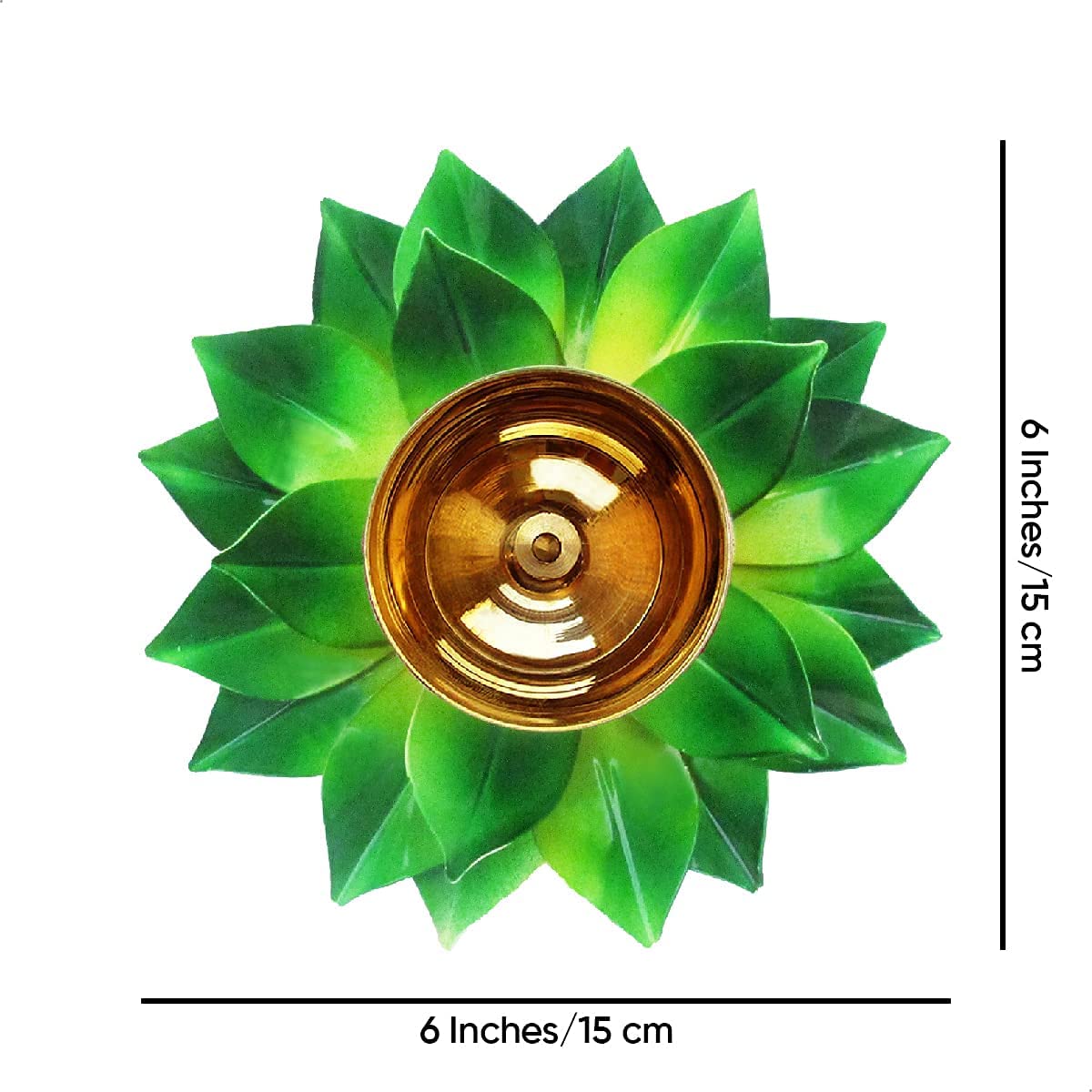 6" Lotus Oil Lamp with Colorful Design - Image 3