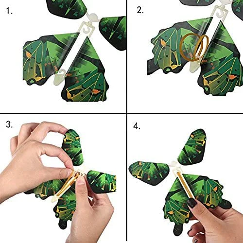 6 Pcs Magic Fairy Flying Butterfly With Black Color Exploding Box (Pack of 1) - Image 4