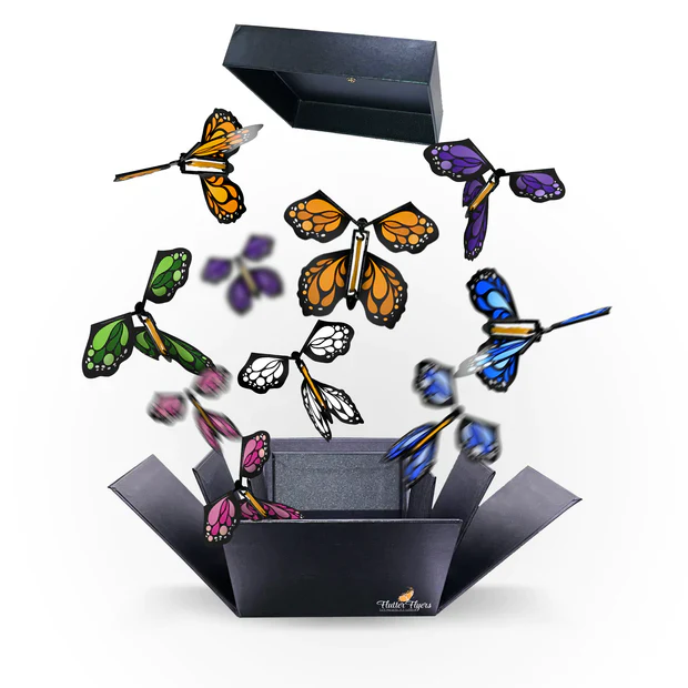 6 Pcs Magic Fairy Flying Butterfly With Red Color Exploding Box (Pack of 1) - Image 5