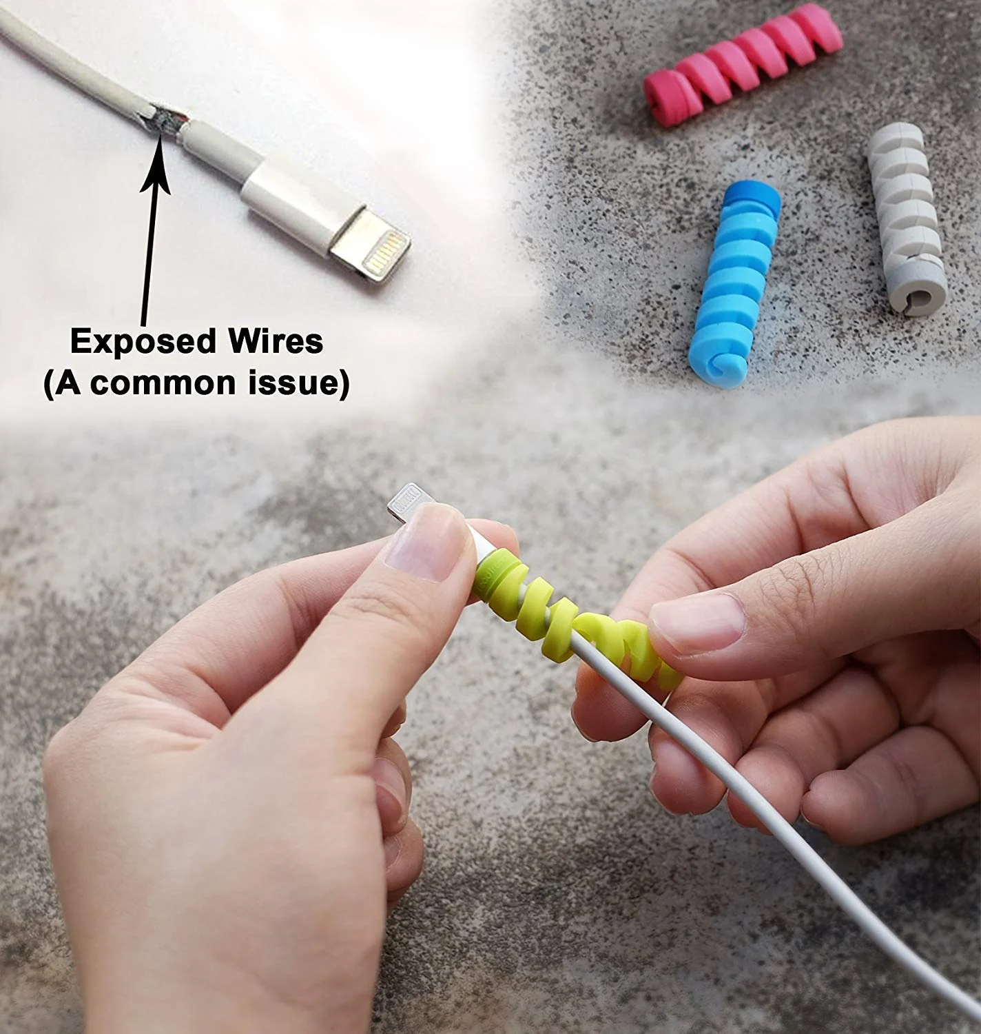 Spiral Charger Spring Cable Protector Data Cable Saver - Image 8