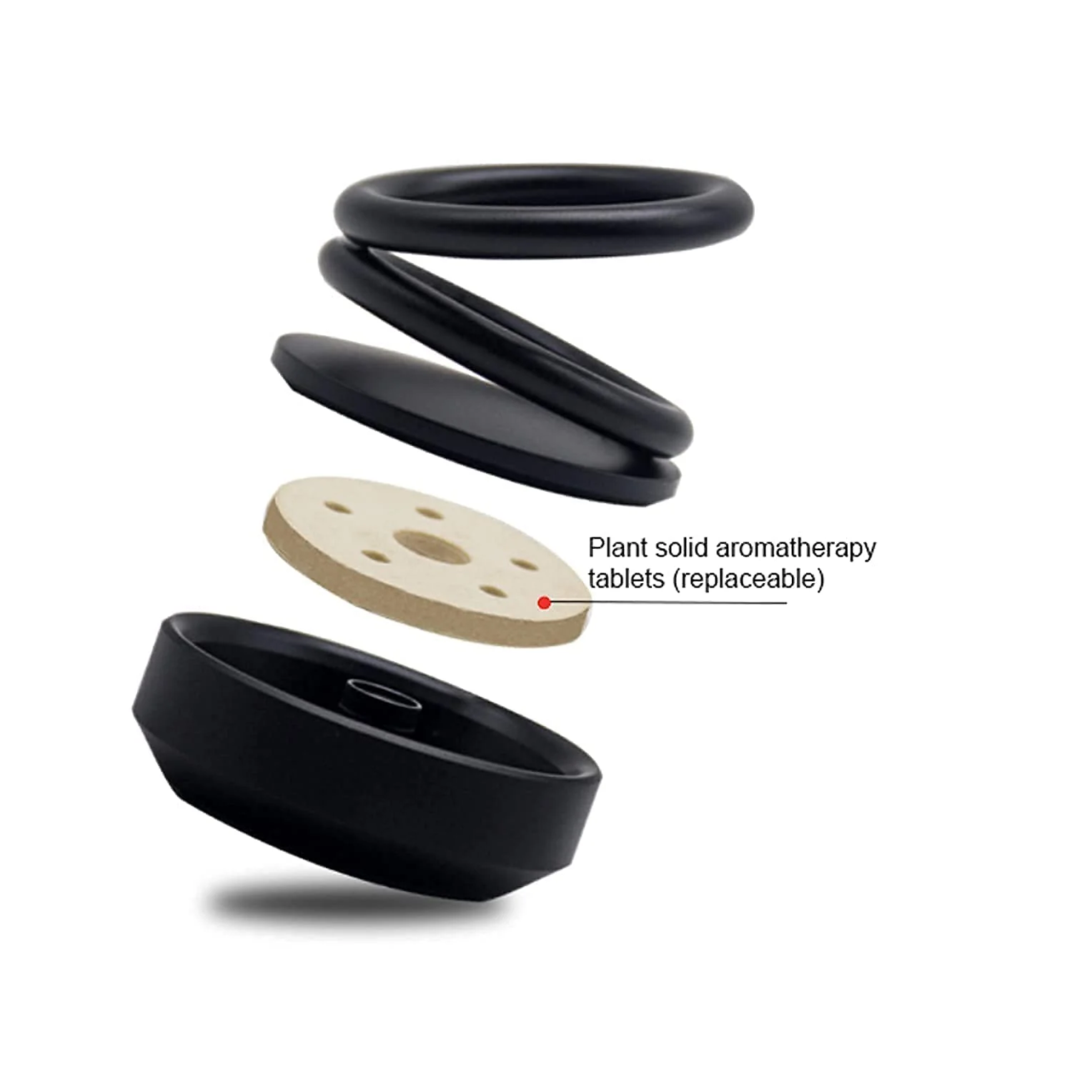 Solar Power Car Aroma Diffuser 360°Double Ring Rotating Design, Car Fragrance Diffuser, Car Perfume Air Freshener for Dashboard Home Office - Image 7
