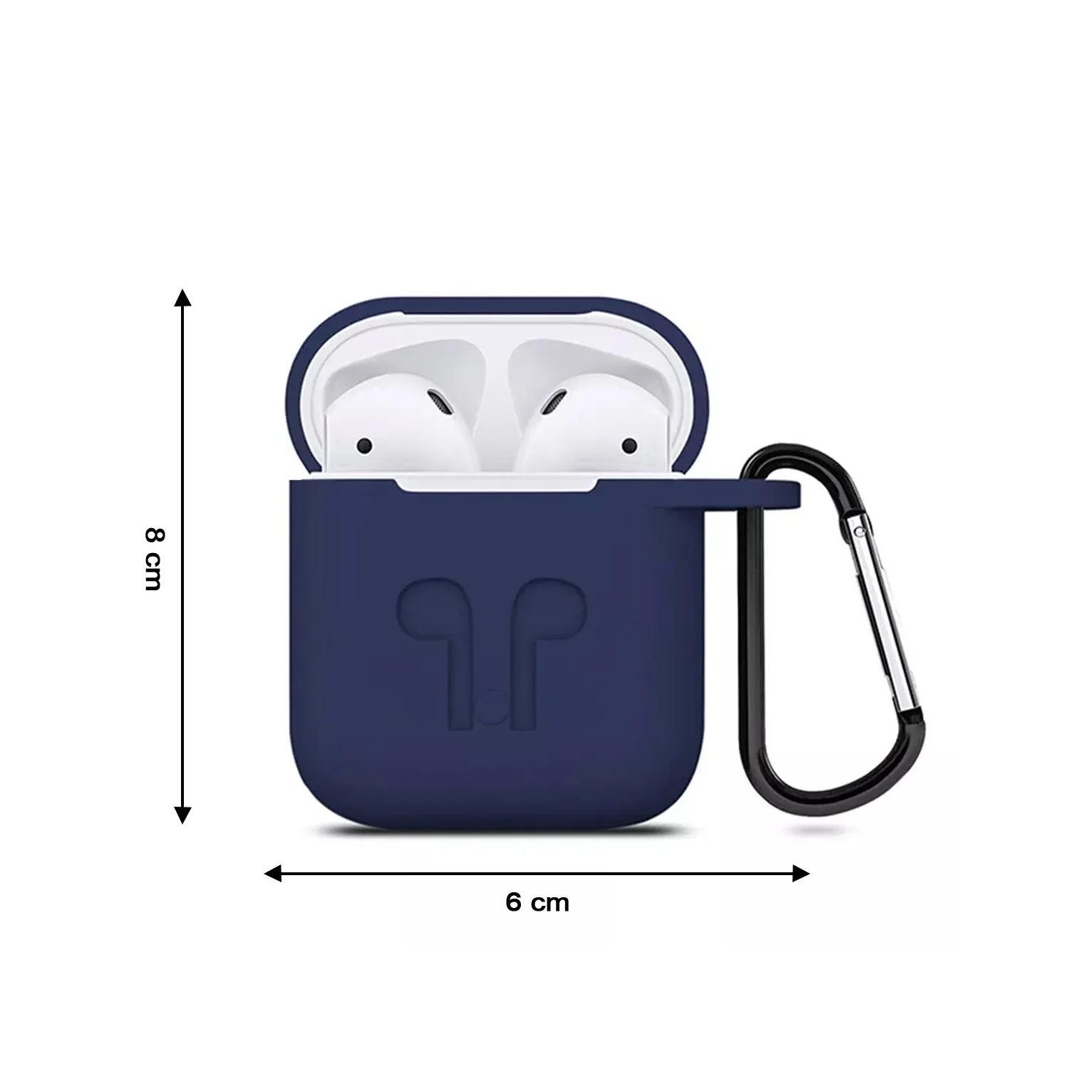 Silicone Shockproof Protection Wireless Headphones Carrying Box Cover with Metal Keychain - Image 14