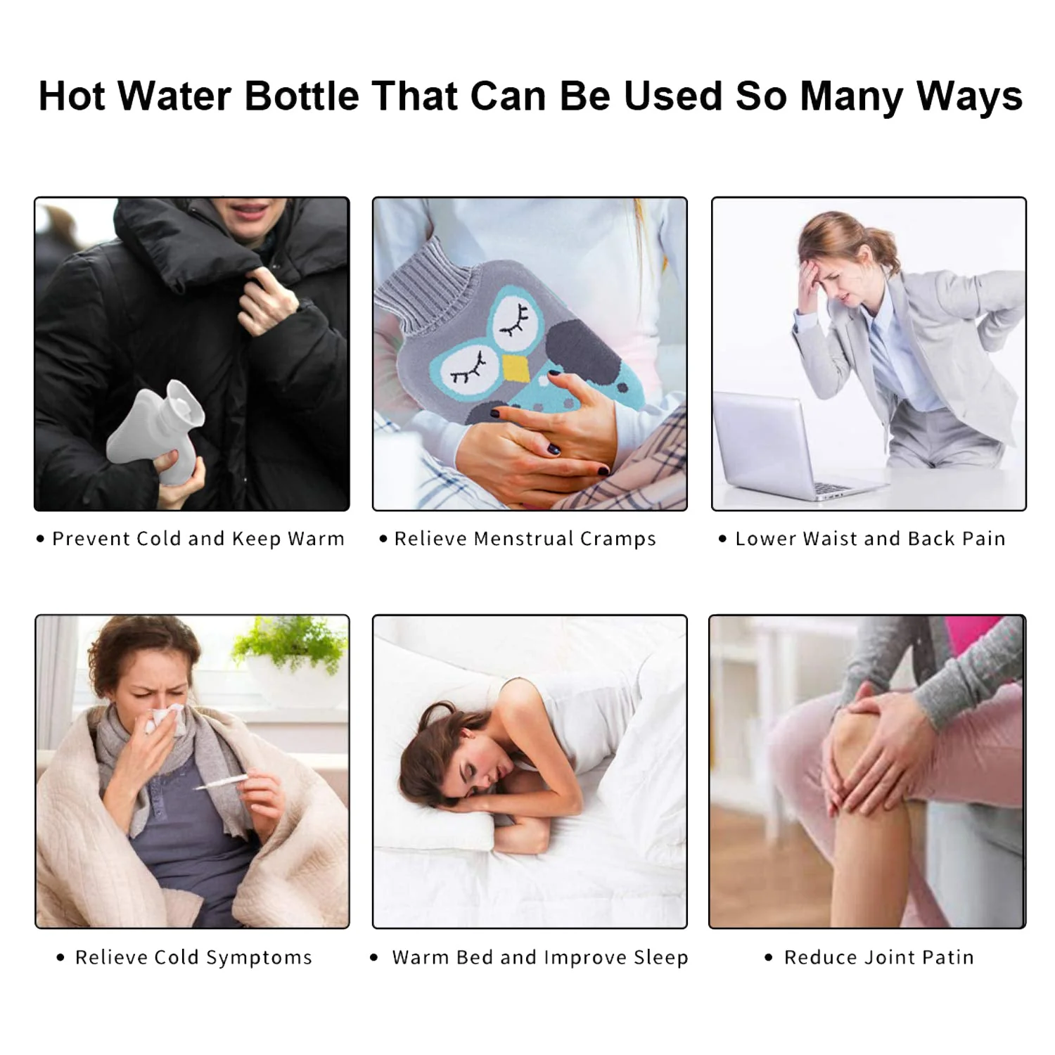 6504 Doremon small Hot Water Bag with Cover for Pain Relief, Neck, Shoulder Pain and Hand, Feet Warmer, Menstrual Cramps. - Image 3